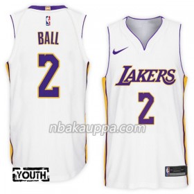 Los Angeles Lakers Lonzo Ball 2 Nike 2017-18 Valkoinen Pelipaidat Swingman - Lasten